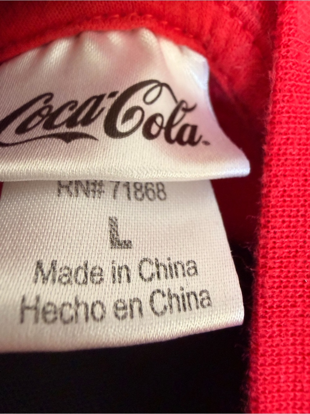 Coca Cola Red Crewneck Sweatshirt with White Script Logo - Picture 2 of 3